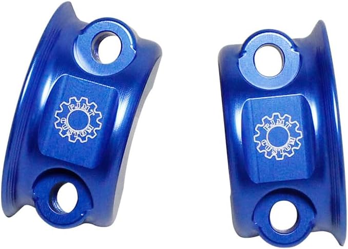 PJMTCUSTOM Blue Aluminum Left Right Clutch Handlebar Clamp Lever Control Bracket Fits for Harley Davidson XL883 1200, Softail FLS, Dyna FDX, Touring FLHT FLHX FLTR (Blue) - Image 3